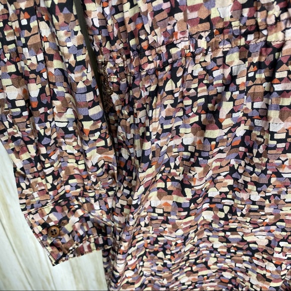 Vintage Confetti print Button front day dress - Picture 7 of 16